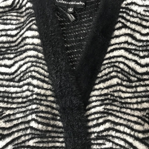 NWT Catherine Malandrino Zebra Open Front Cardigan - Picture 5 of 16